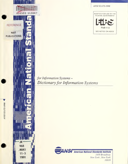 Dictionary for Information Systems
