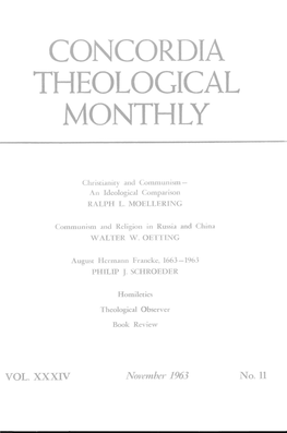 Concordia Theological Monthly