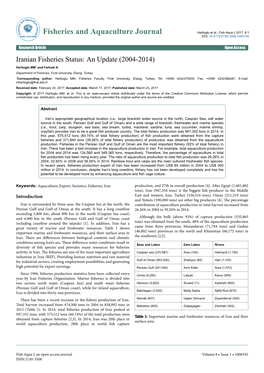 Iranian Fisheries Status