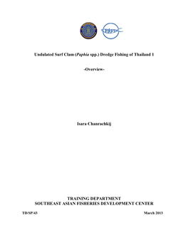 Undulated Surf Clam (Paphia Spp.) Dredge Fishing of Thailand 1