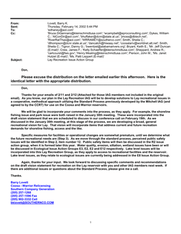 Alabama Power Company Process Timeline for Relicensing Coosa & Warrior Projects FERC Nos. 2146, 618, 82 & 2165