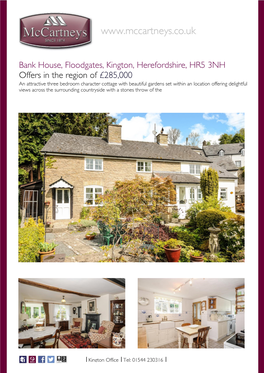 Bank House, Floodgates, Kington, Herefordshire, HR5 3NH Offers in the Region of £285,000