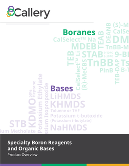 Boranes Bases