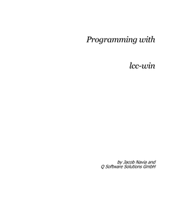 Programming with Lcc-Win