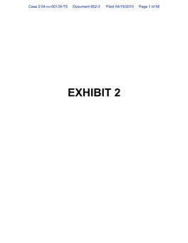 EXHIBIT 2 Case 2:04-Cv-00139-TS Document 852-3 Filed 04/19/2010 Page 2 of 56