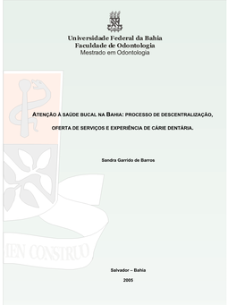 Mestrado Em Odontologia Universidade Federal Da Bahia Faculdade De Odontologia