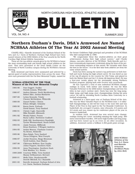 NCHSAA Bulletin May/02