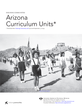Arizona Curriculum Units* * Download Other Enduring Community Units (Accessed September 3, 2009)