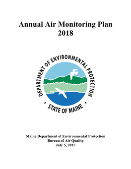 Maine 2017 Annual Air Monitoring Plan