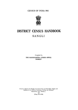 District Census Handbook, Sangli