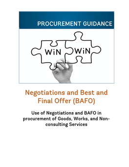 Negotiations and Best and Final Offer (BAFO)