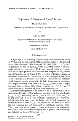 Projections of F-Vectors of Four-Polytopes