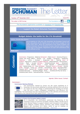 Budget Debate: the Battle for the 1% Threshold