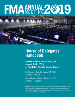 House of Delegates Handbook