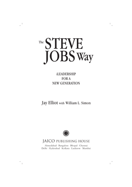 The Steve Jobs Way (Preliminary).Indd