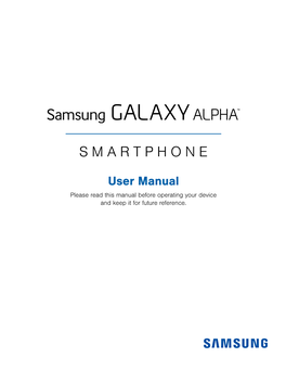 Samsung Galaxy Alpha G850A User Manual