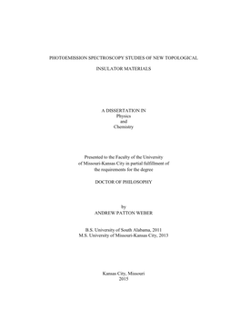 Photoemission Spectroscopy Studies of New Topological