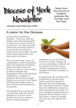 A Vision for the Diocese