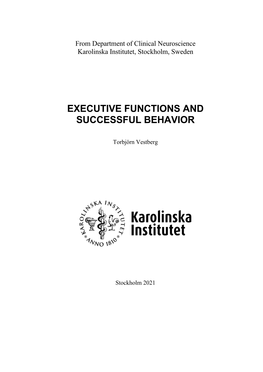 Executive Functions and Successful Behavior