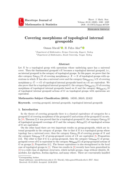 Covering Morphisms of Topological Internal Groupoids