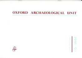 OXFORD ARCHAEOTOGICAL UI\IT \O