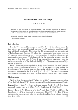 Boundedness of Linear Maps