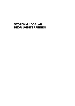 Bestemmingsplan Bedrijventerreinen