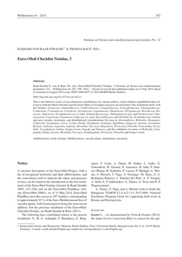 Euro+Med-Checklist Notulae, 3