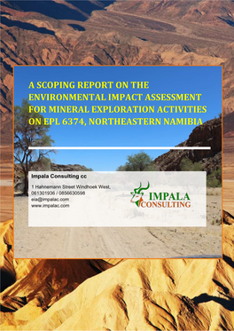 A Scoping Report on Te Environmental Impact