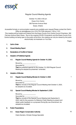 Regular Council Meeting Oct19 2020.Pdf