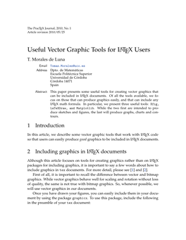 Useful Vector Graphic Tools for LATEX Users T