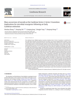 Mass-Occurrence of Oncoids at the Cambrian Series 2–Series 3 Transition: Implications for Microbial Resurgence Following an Early Cambrian Extinction