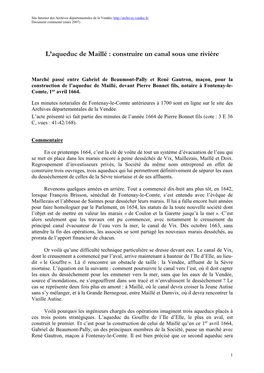 L'aqueduc De Maillé : Construire Un Canal Sous Une Rivière