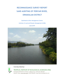 Reconnaissance Survey Report Sand Auditing of Periyar River, Ernakulam District