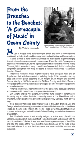 'A Cornucopia of Music' in Ocean County