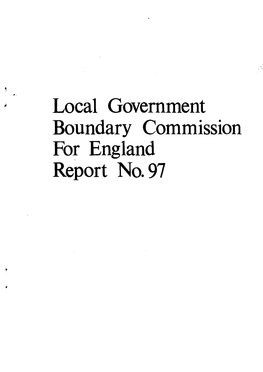 Local Government Boundary Commission for England Report No