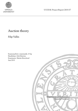 Auction Theory