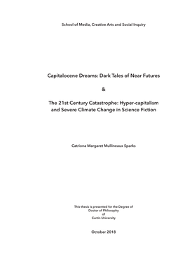 Capitalocene Dreams: Dark Tales of Near Futures