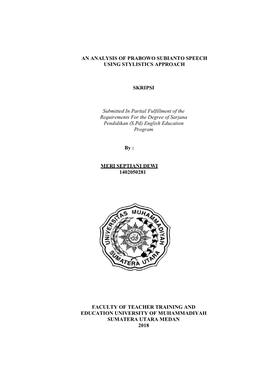 An Analysis of Prabowo Subianto Speech Using Stylistics Approach.Pdf