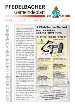 Gemeindeblatt Nr. 35 30.08.2019