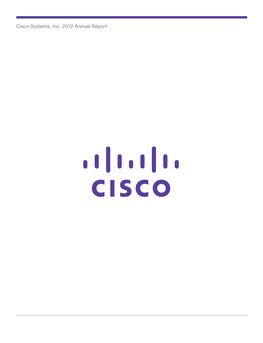 Cisco Systems, Inc. 2012 Annual Report