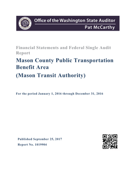 Financial Statements and Federal Single Audit YE2016