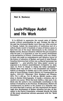 REVIEWS Louis-Philippe Audet and His Work