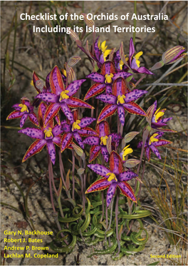 Checklist of the Orchids of Australia Including Its Island Territories