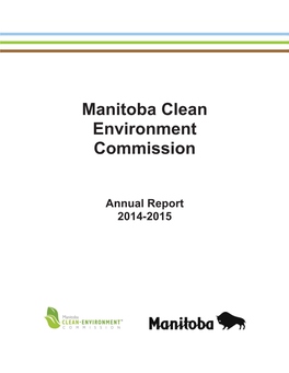 Manitoba Clean Environment Commission 305-155 Carlton St