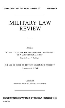 Military Law Review