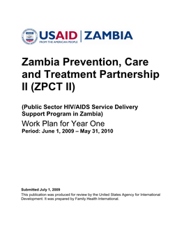 Zambia Prevention, Care and Treatment Partnership II (ZPCT II)