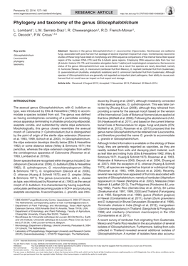 Phylogeny and Taxonomy of the Genus Gliocephalotrichum