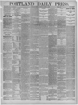 Portland Daily Press: January 25,1883