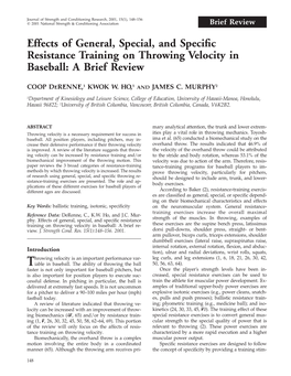 Effects of General, Special, and Specific Resistance